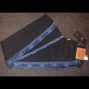 Rear pair of Levi’s denim jeans